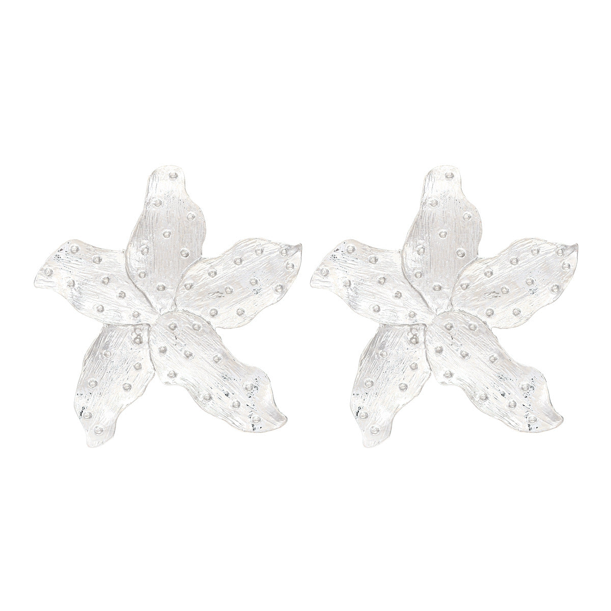 Exaggerated floral design alloy flower earrings jlt13268