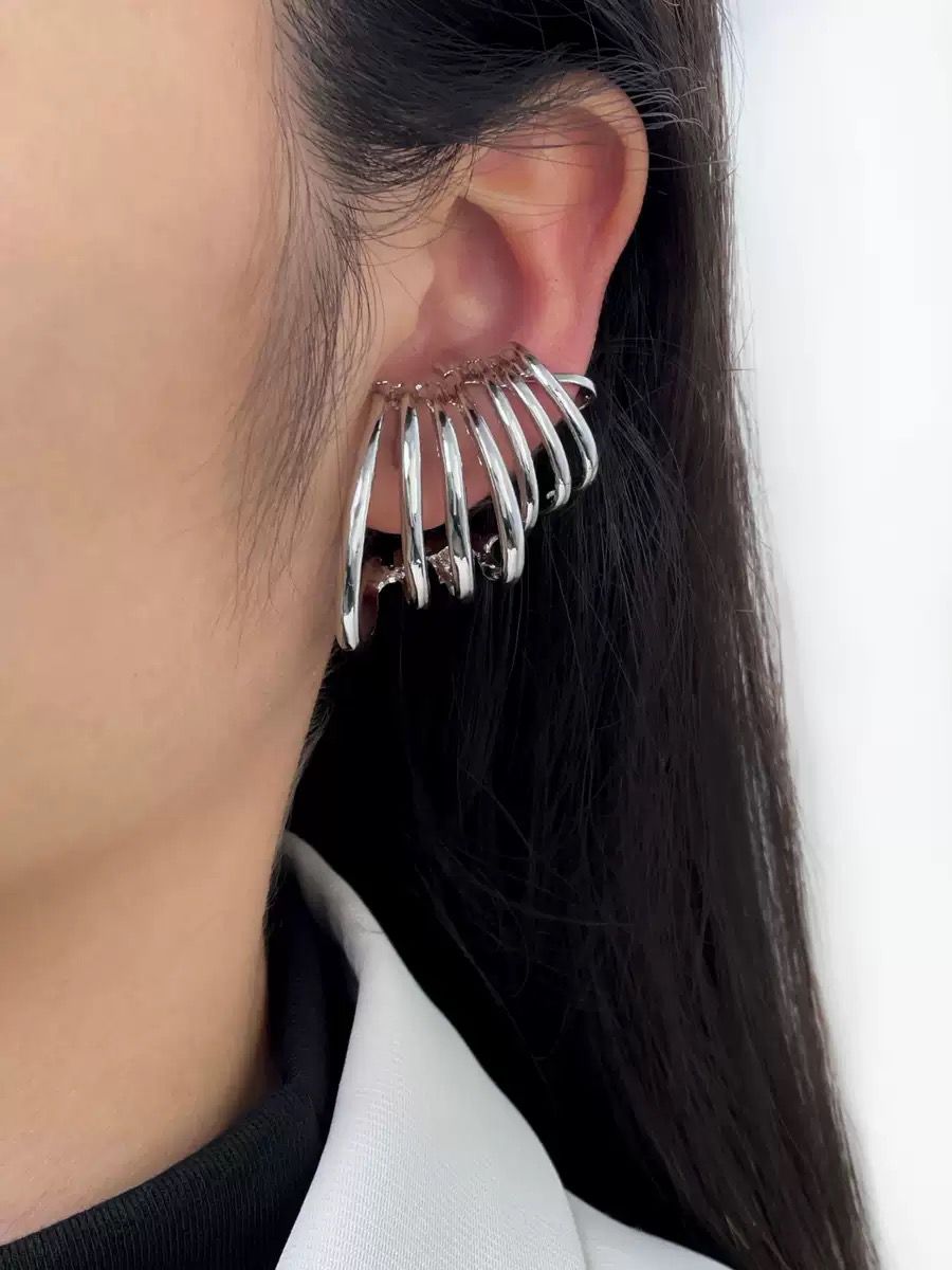 Retro cold style full ear stud earrings jlt13274
