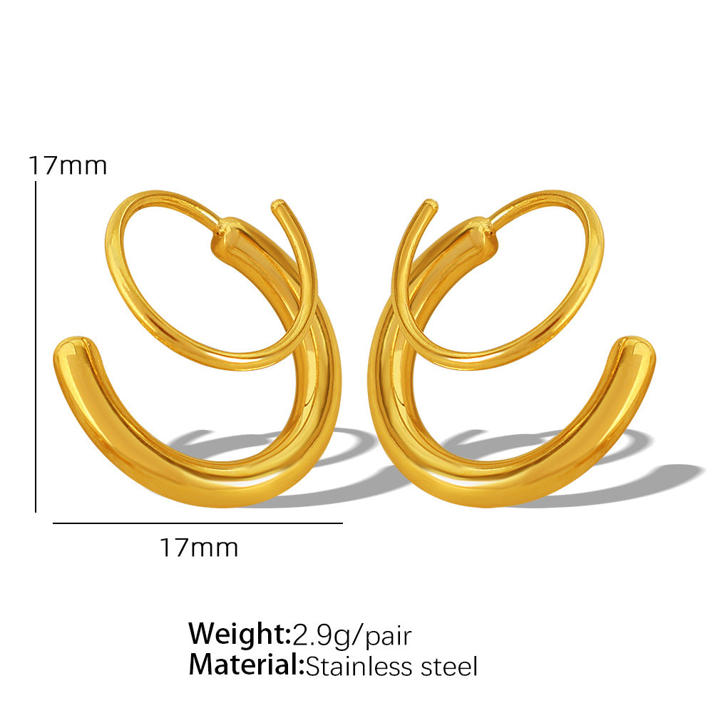 Ear clips for women exaggerated personality earrings jlt13289