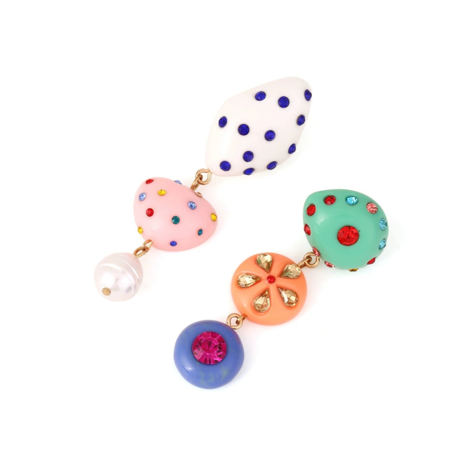 Just Lil Things Whimsical Candy Pop Drop Earrings – Colorful Polka jlt13316