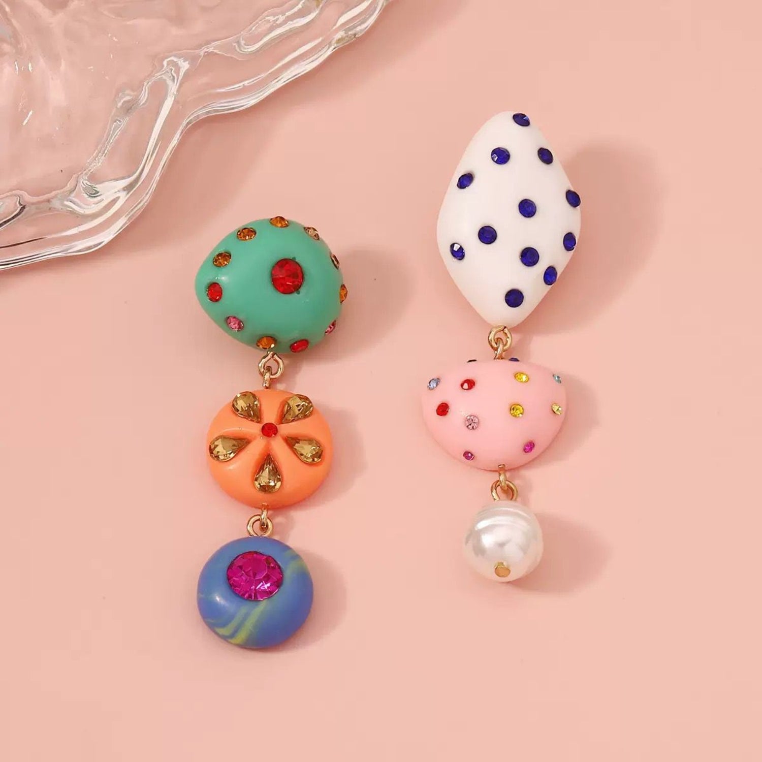 Just Lil Things Whimsical Candy Pop Drop Earrings – Colorful Polka jlt13316