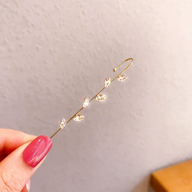 Just Lil Things Single Leaf Crystal Vine Earring – One Ear Elegance jlt13328