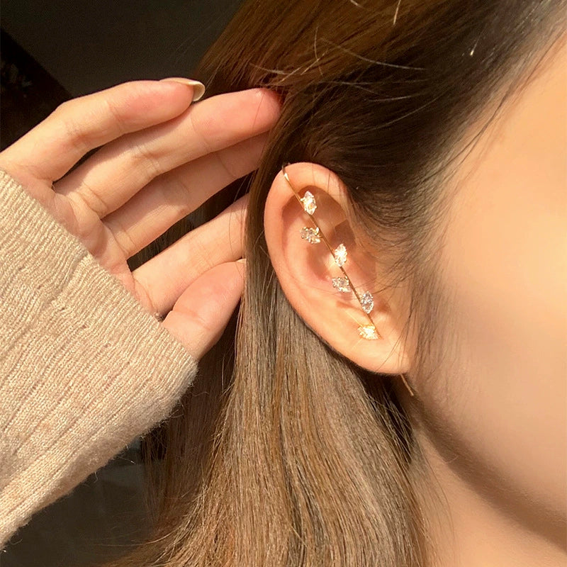 Just Lil Things Single Leaf Crystal Vine Earring – One Ear Elegance jlt13328
