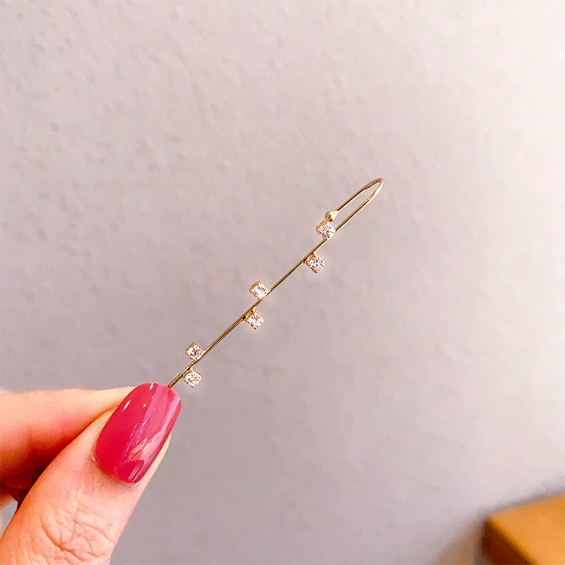 Just Lil Things Single Minimal Crystal Line Earring – One Ear Chic jlt13330