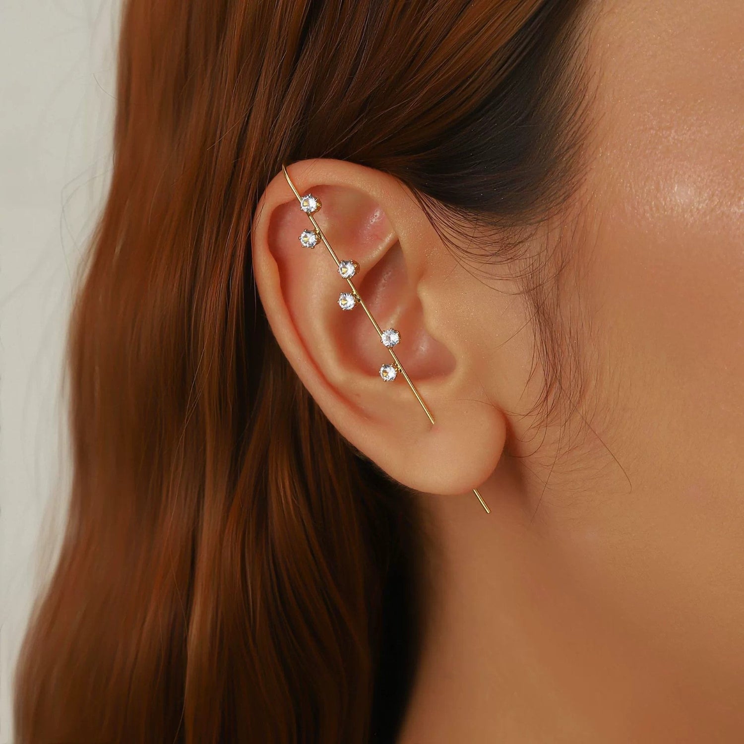 Just Lil Things Single Minimal Crystal Line Earring – One Ear Chic jlt13330