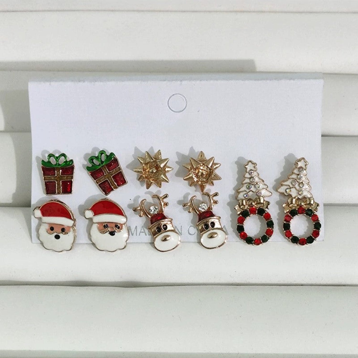 Just Lil Things Christmas Mini Earring Set  jlt13362 (6 Pairs)