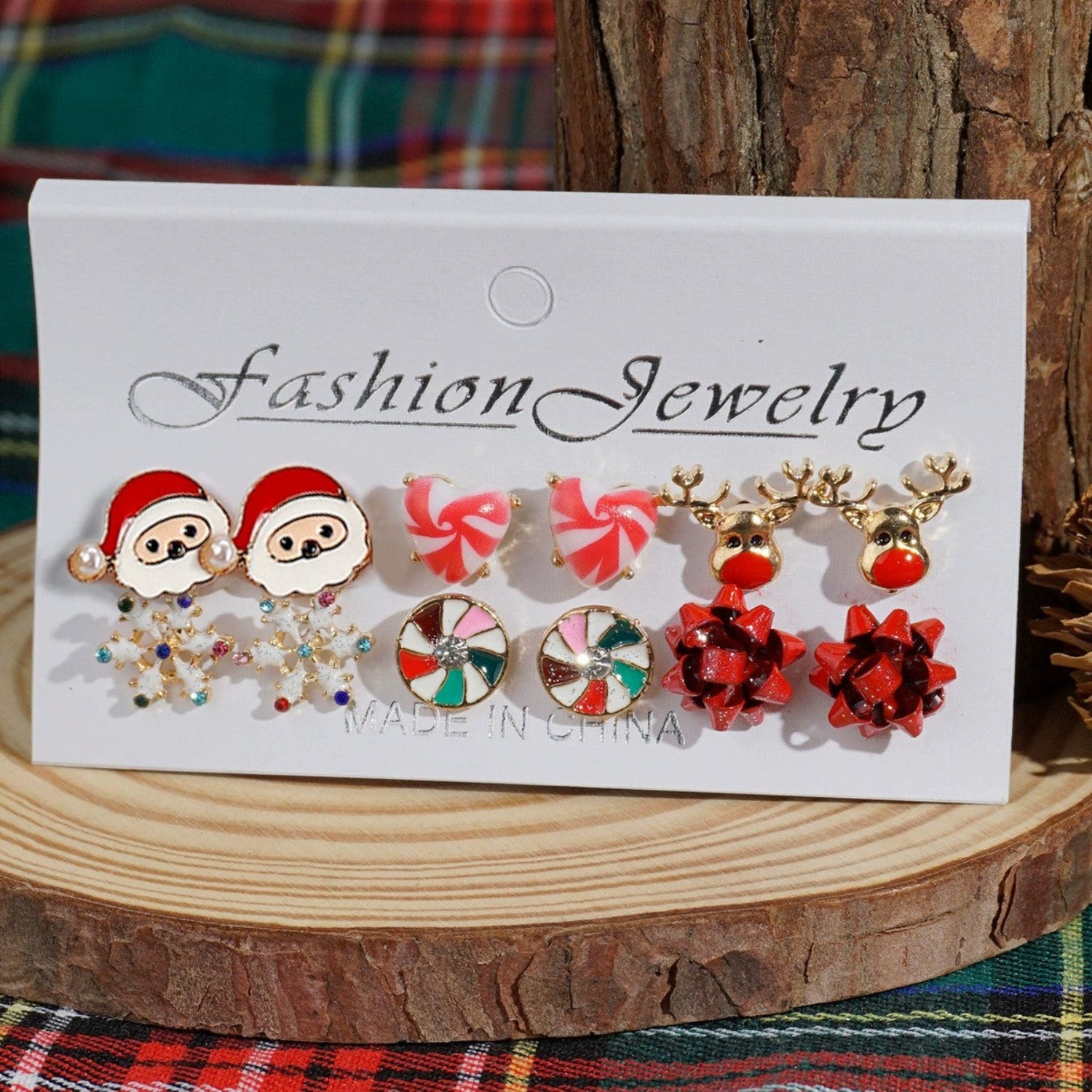 Just Lil Things Christmas Mini Earring Set  jlt13363 (6 Pairs)
