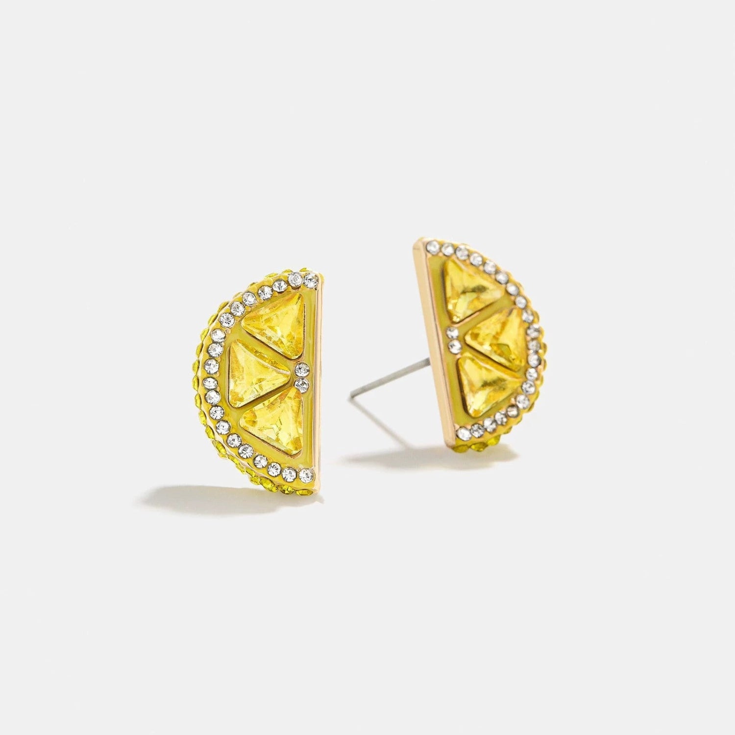 Just Lil Things Citrus Slice Lemon Stud Earrings jlt13388
