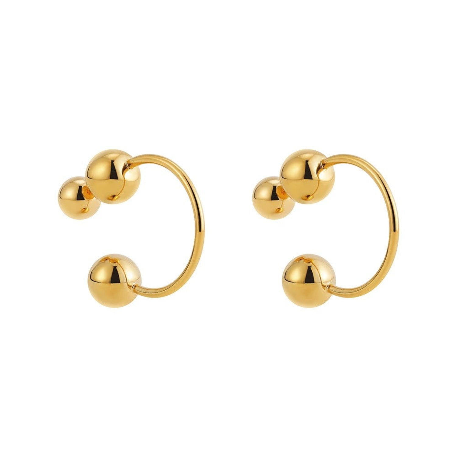 Just Lil Things Orbit Gold Open Hoop Earrings jlt13407