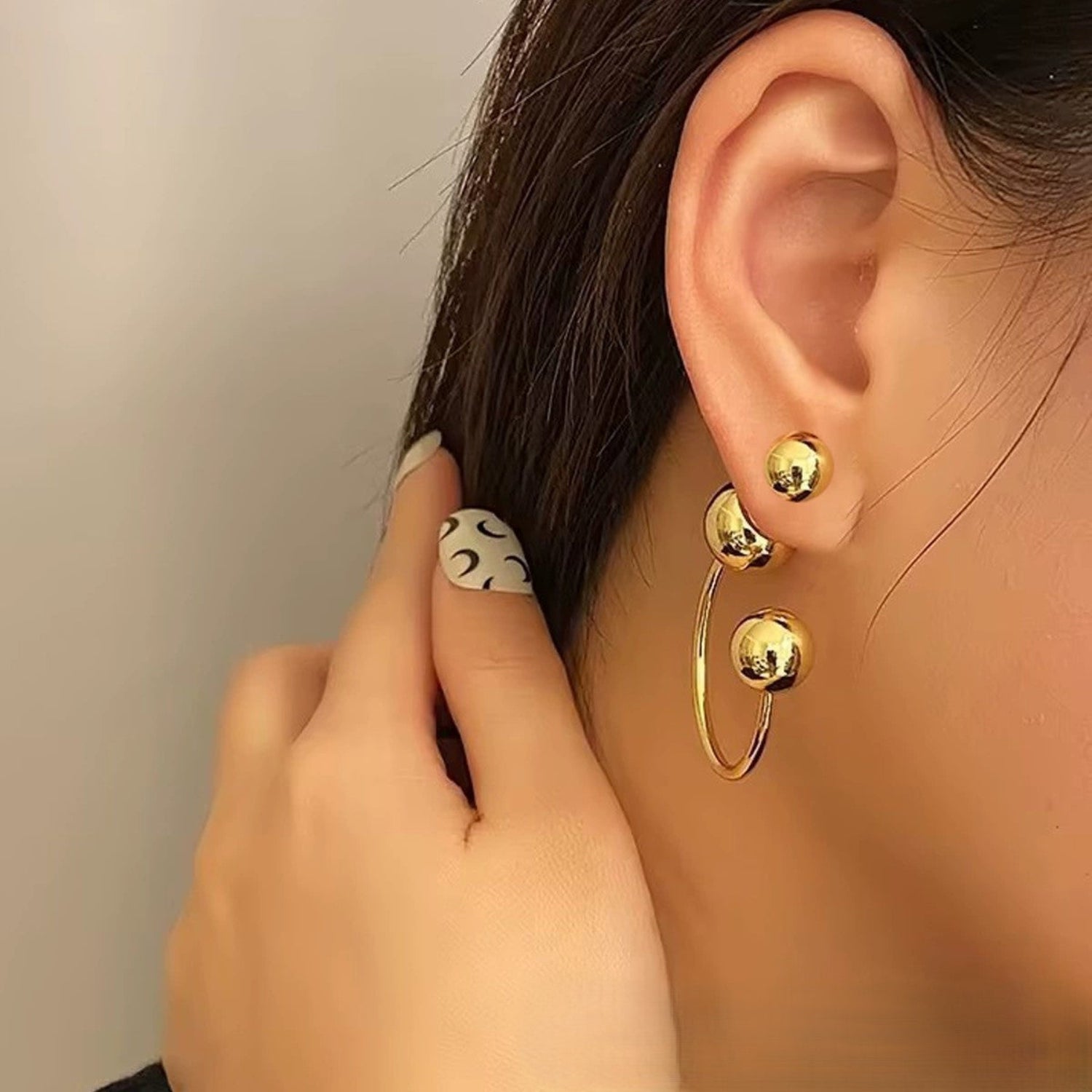 Just Lil Things Orbit Gold Open Hoop Earrings jlt13407