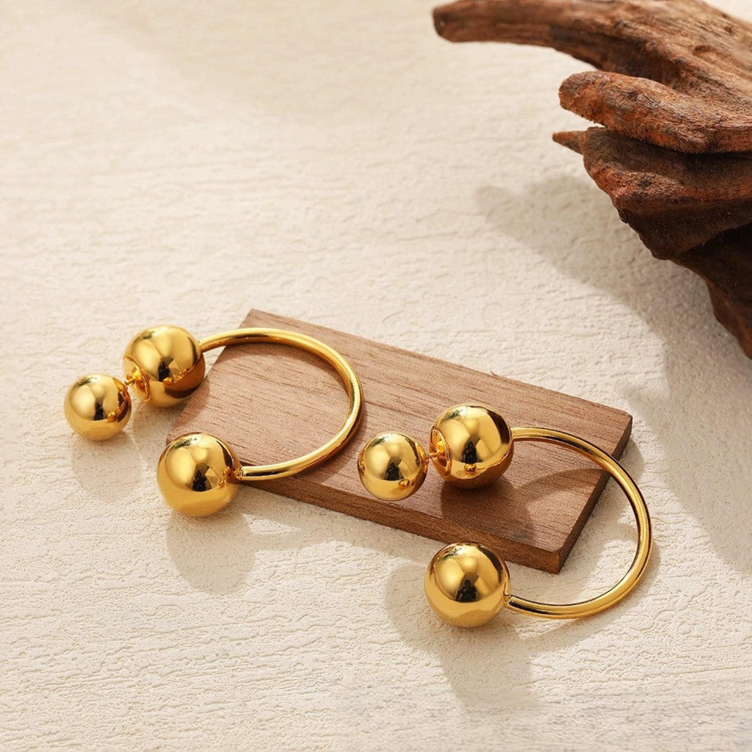 Just Lil Things Orbit Gold Open Hoop Earrings jlt13407