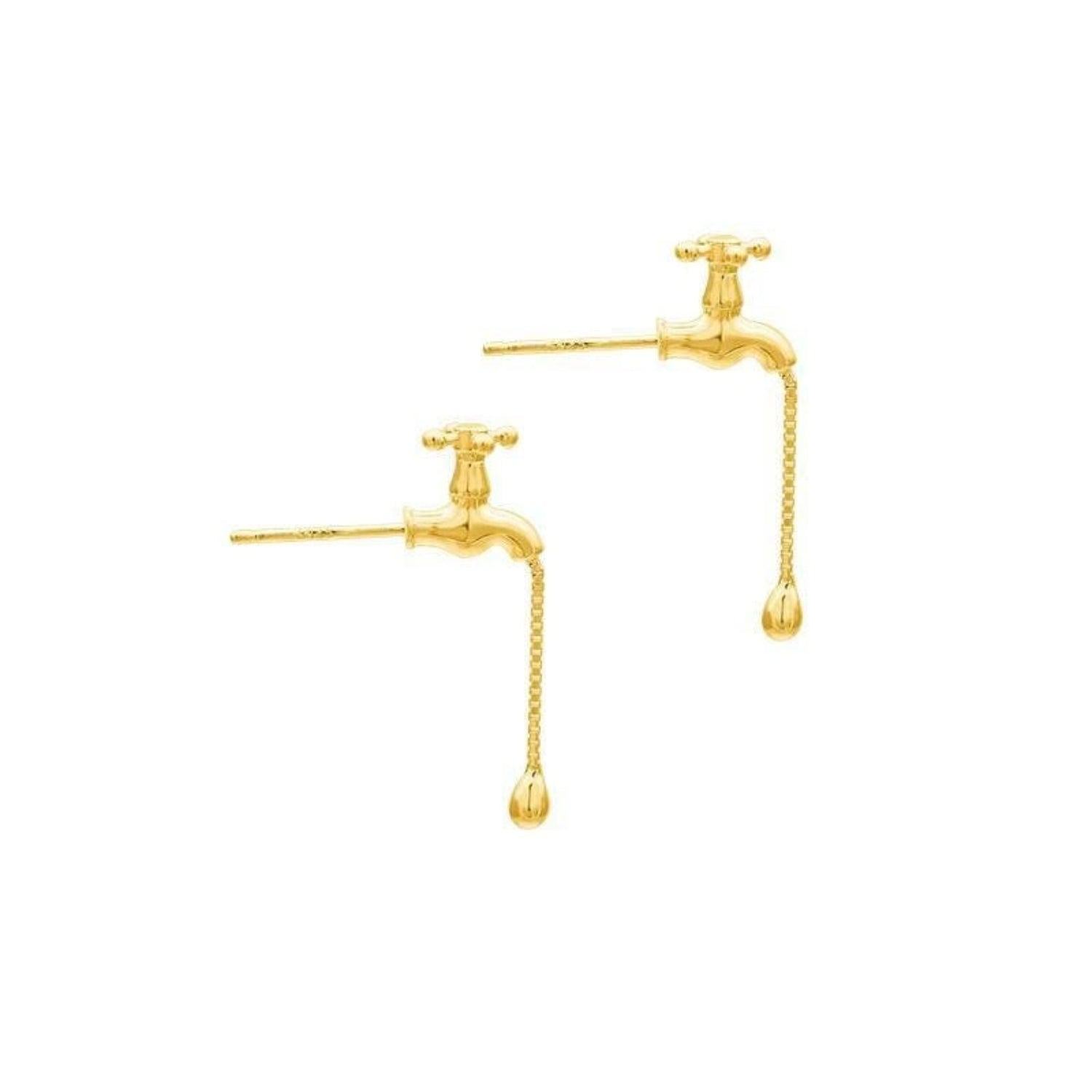 Just Lil Things Golden Drip Tap Earrings jlt13419