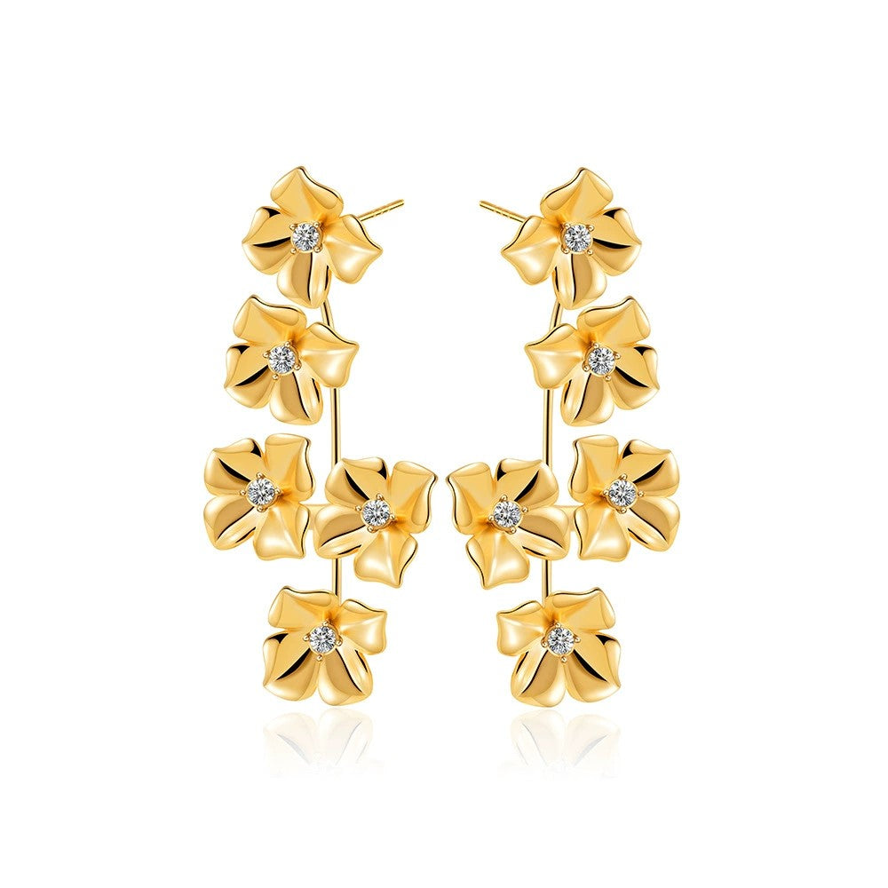 Just Lil Things Golden Bloom Cascade Earrings jlt13423