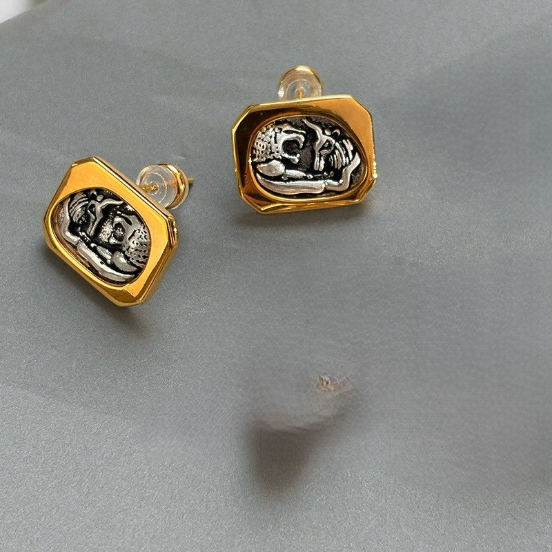 Just Lil Things Vintage Coin Stud Earrings jlt13427