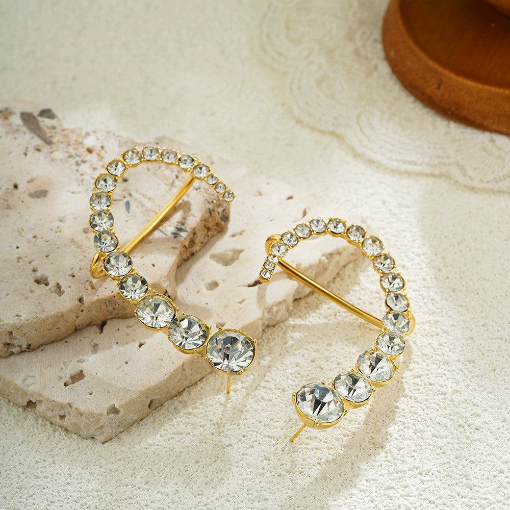 Crystal Luxe Arc Hoop Earrings JLT13429