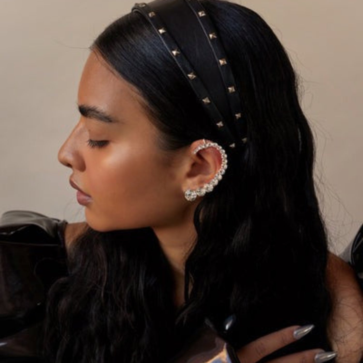 Crystal Luxe Arc Hoop Earrings JLT13429