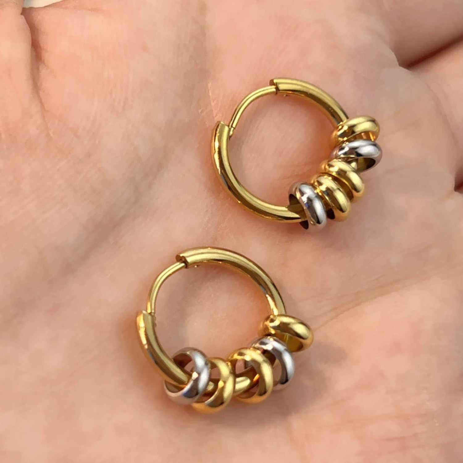 Mini Circle Huggie Hoop Earrings jlt13457