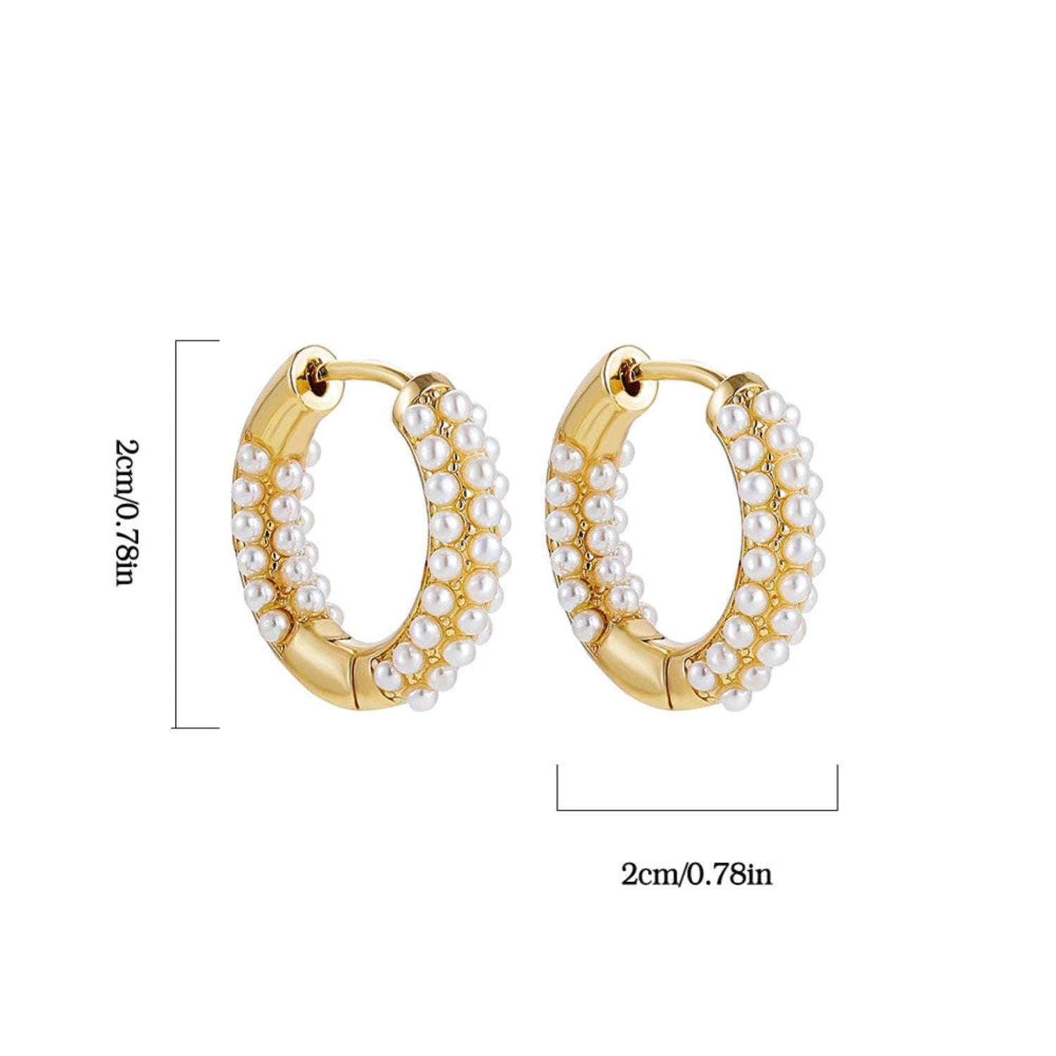 New Pearl Small Circle Hoop Earrings JLT13467