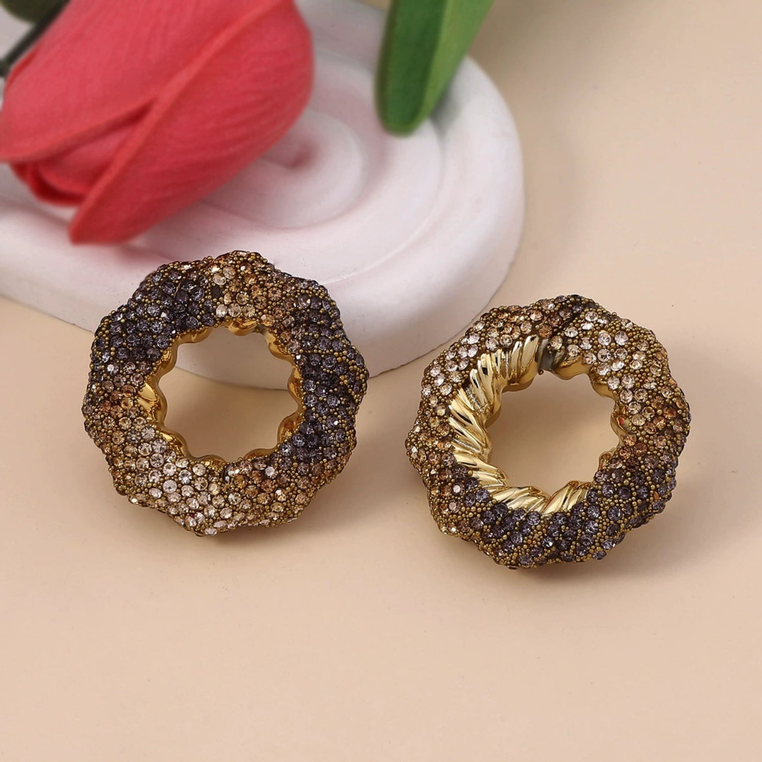 The Jingle Stud Brown Earrings jlt13476