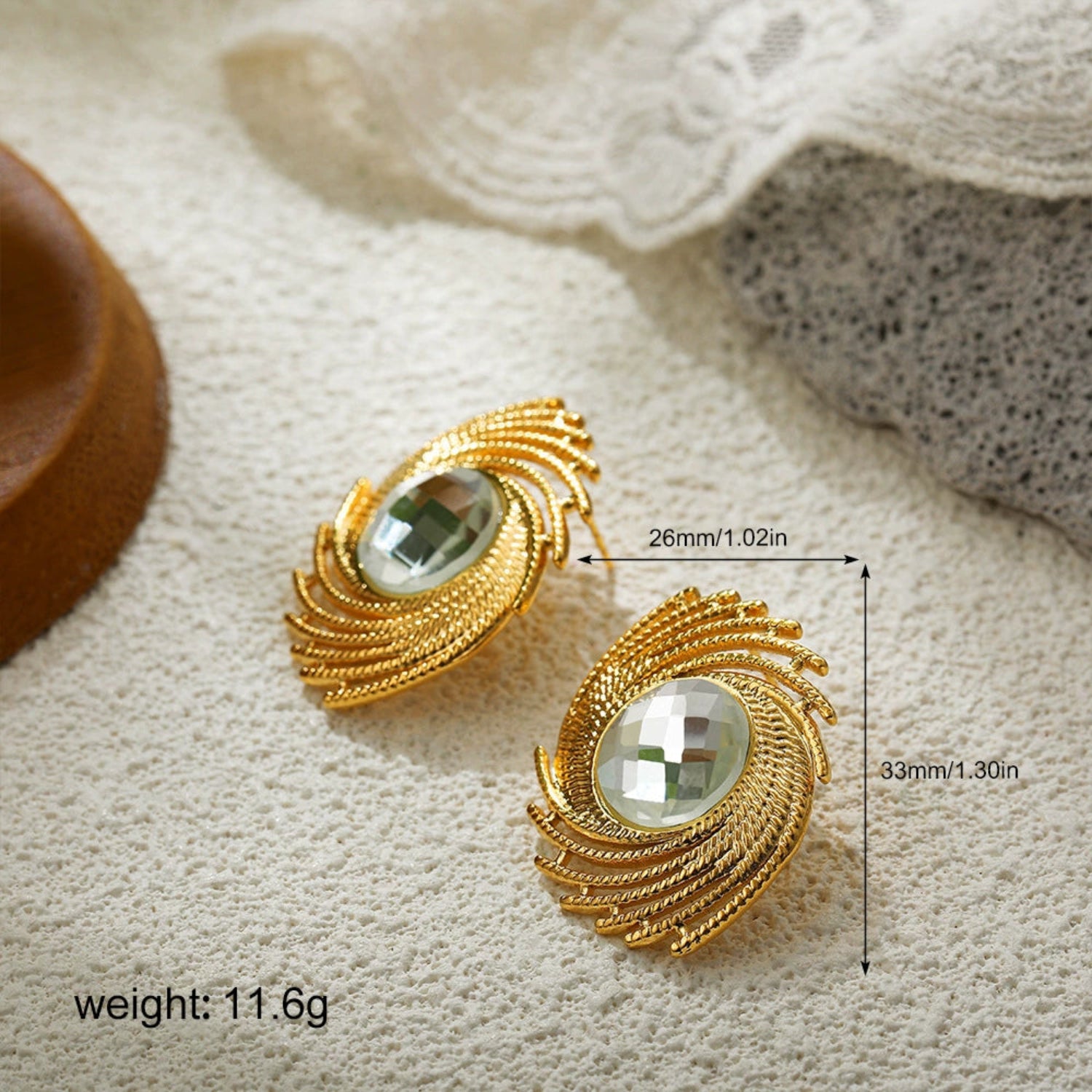 Statement Swirl Gemstone Studs jlt13490