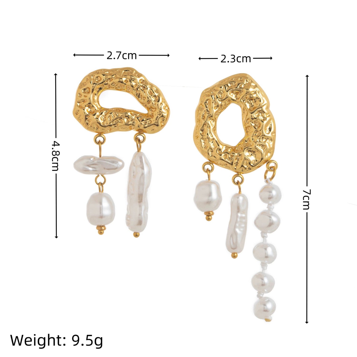 Textured Abstract Baroque Pearl Drops JLT13495