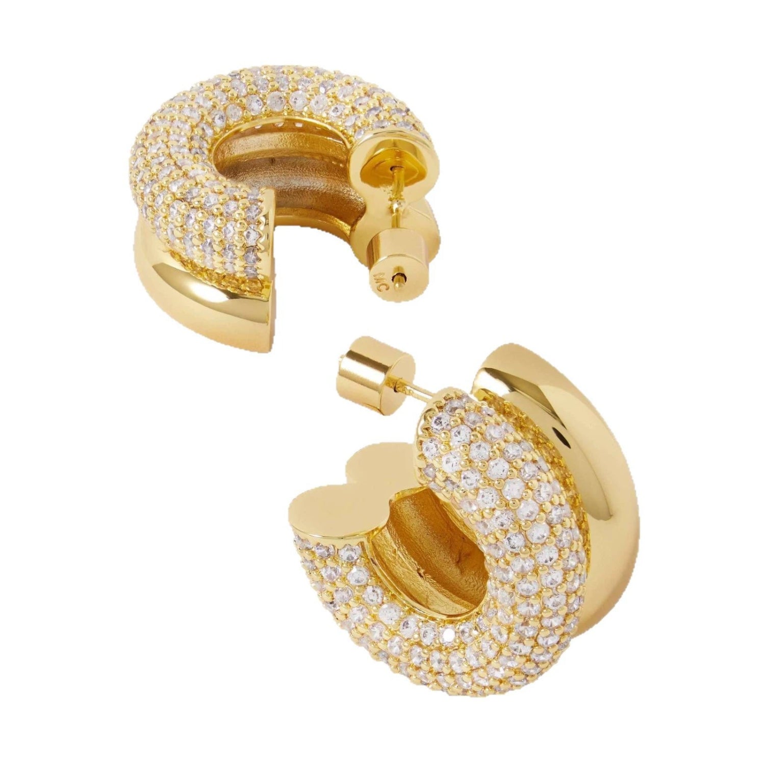 Plain and Crystal Stud Earrings jlt13510
