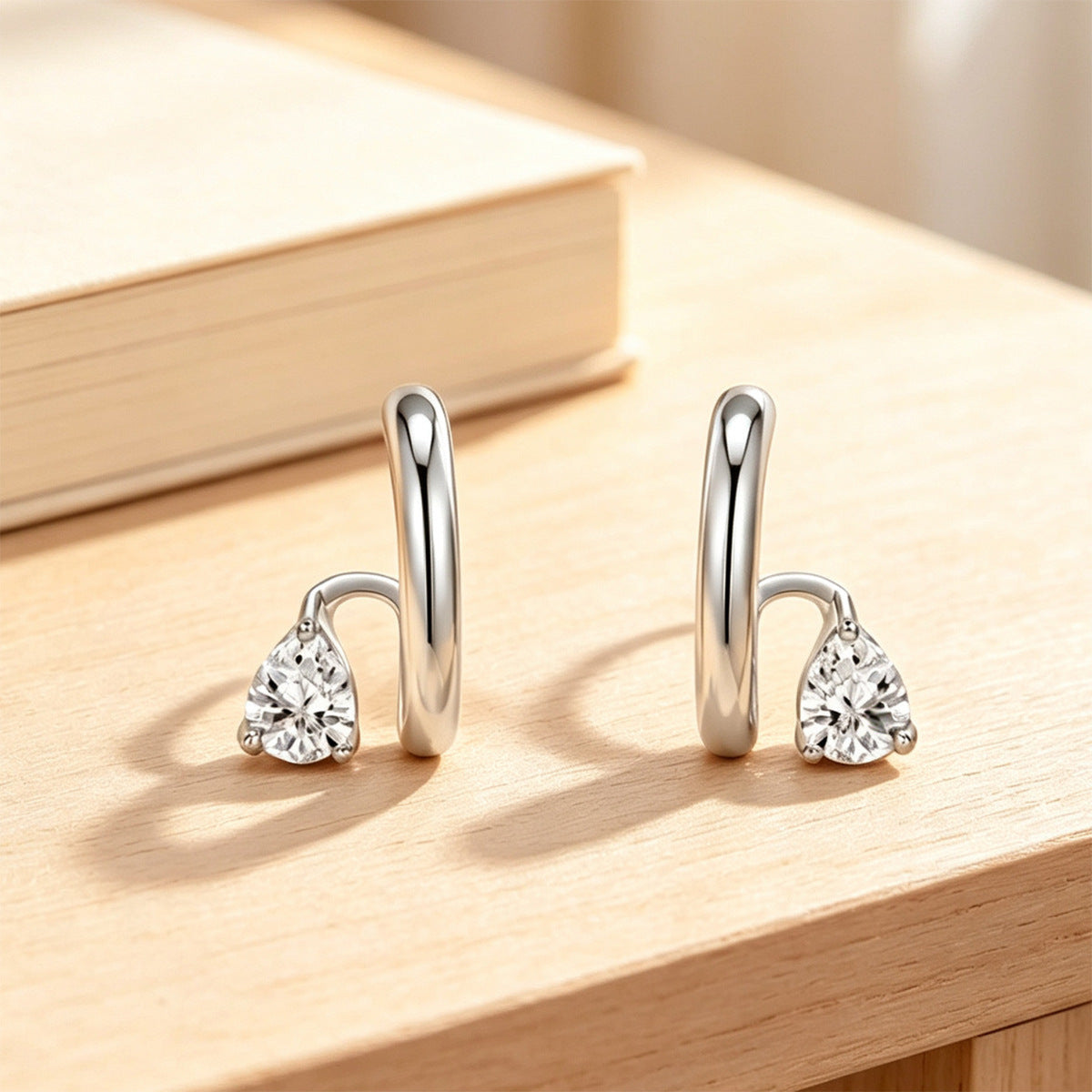 Silver Crystal Drop Earrings JLT13921