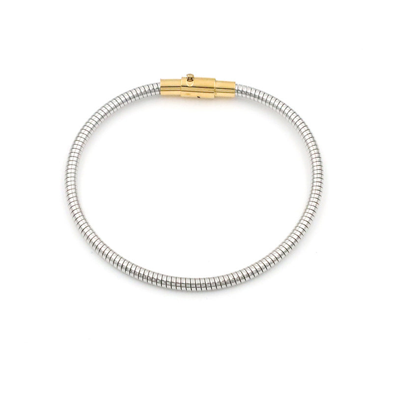 Just LilThings Artificial Minimal Matte Silver Snake Chain Design Bracelets – jltb0501
