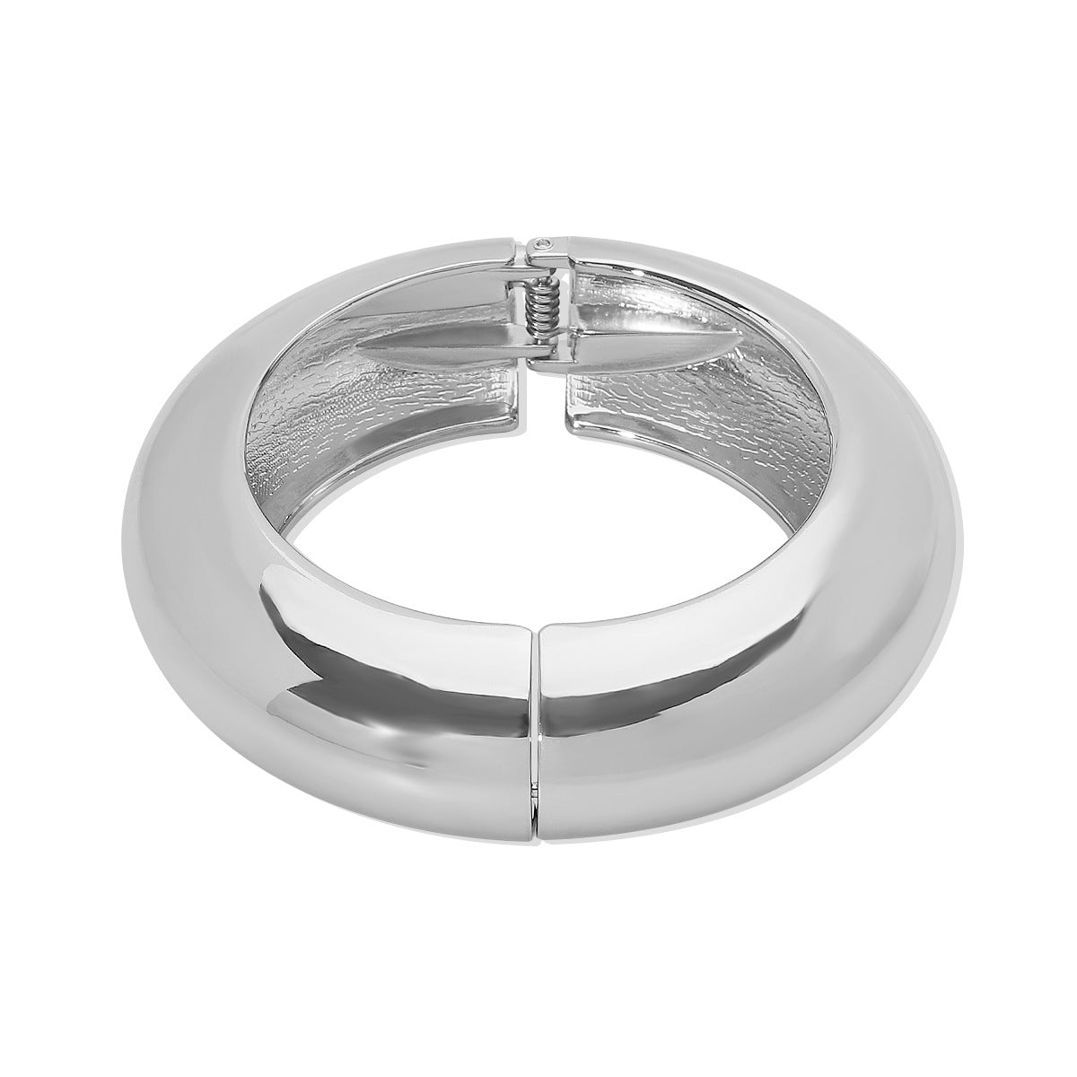 Chunky Wide Bangle Silver Bracelet JLTB0577