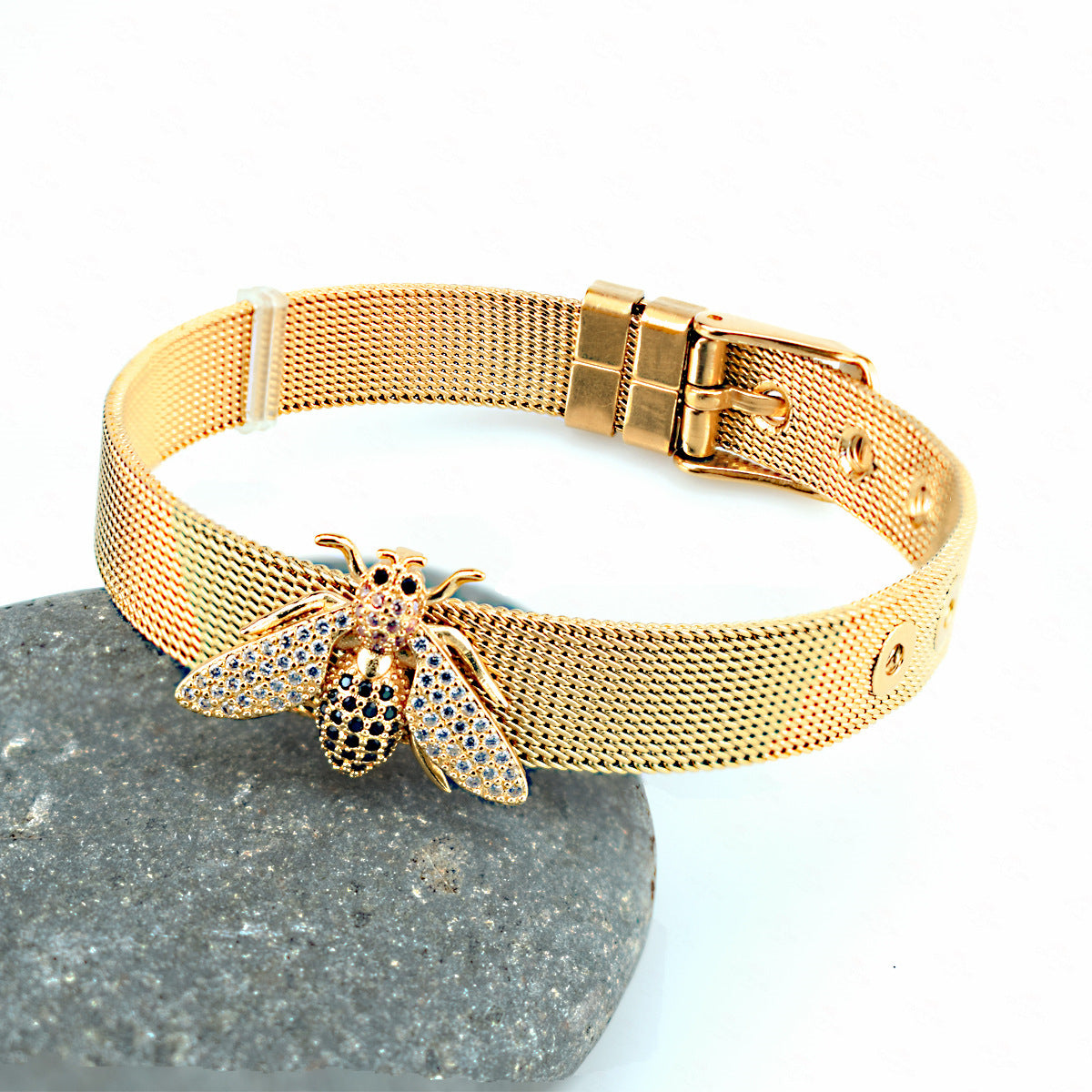 Honey Bee Styled Rose Gold buckle Bracelet JLTB0592