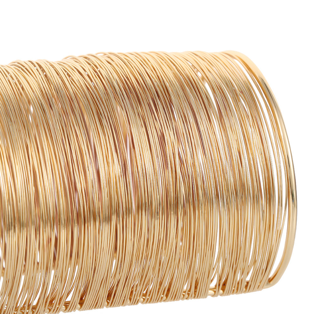 Thin Wire Styled Cuff Rose-Gold Abstract Bracelet JLTB0615