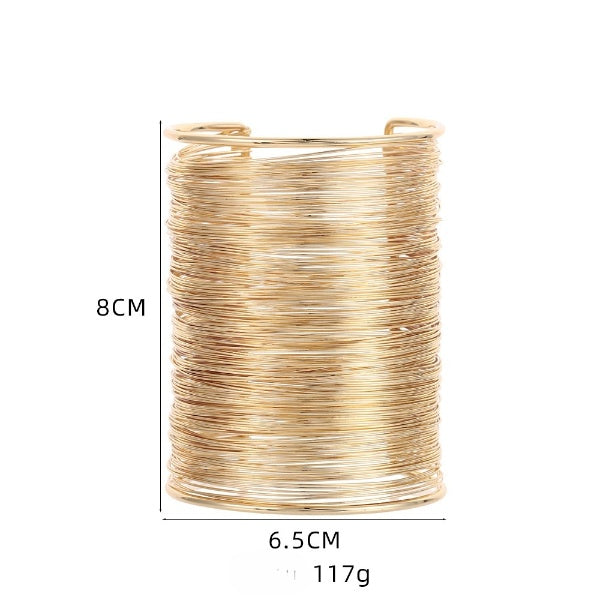 Thin Wire Styled Cuff Rose-Gold Abstract Bracelet JLTB0615