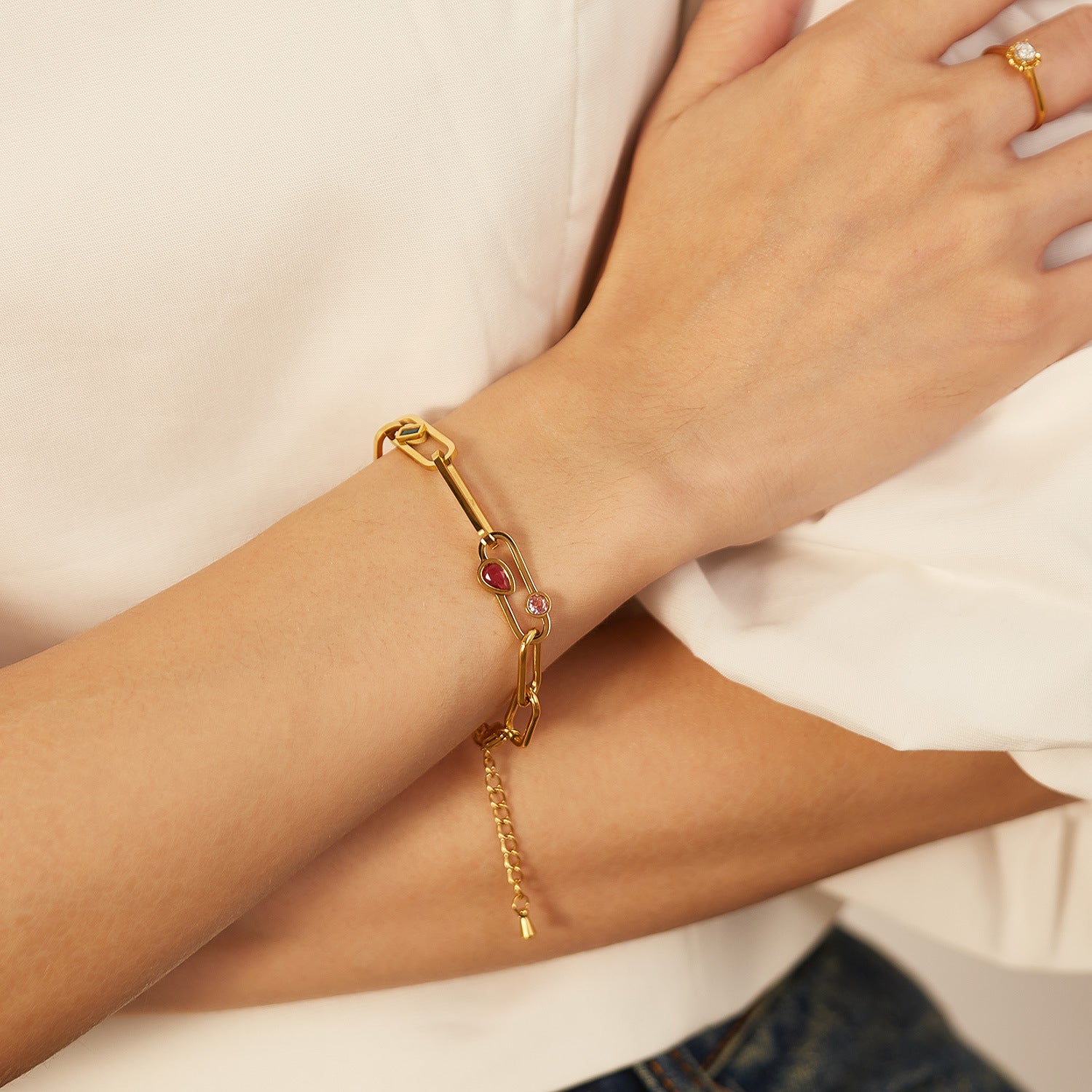 fashion zircon round chain bracelet JLTB0769