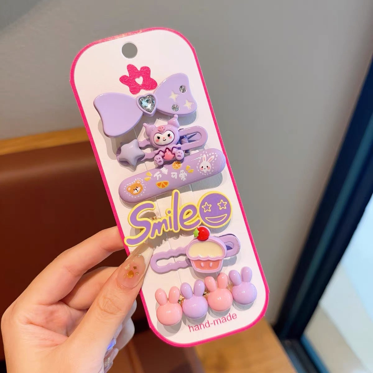 Sanrio hairpin set girls sweet broken hairpins cute hairpins girl cartoon strawberry bear side clips do not hurt hair jltc0047