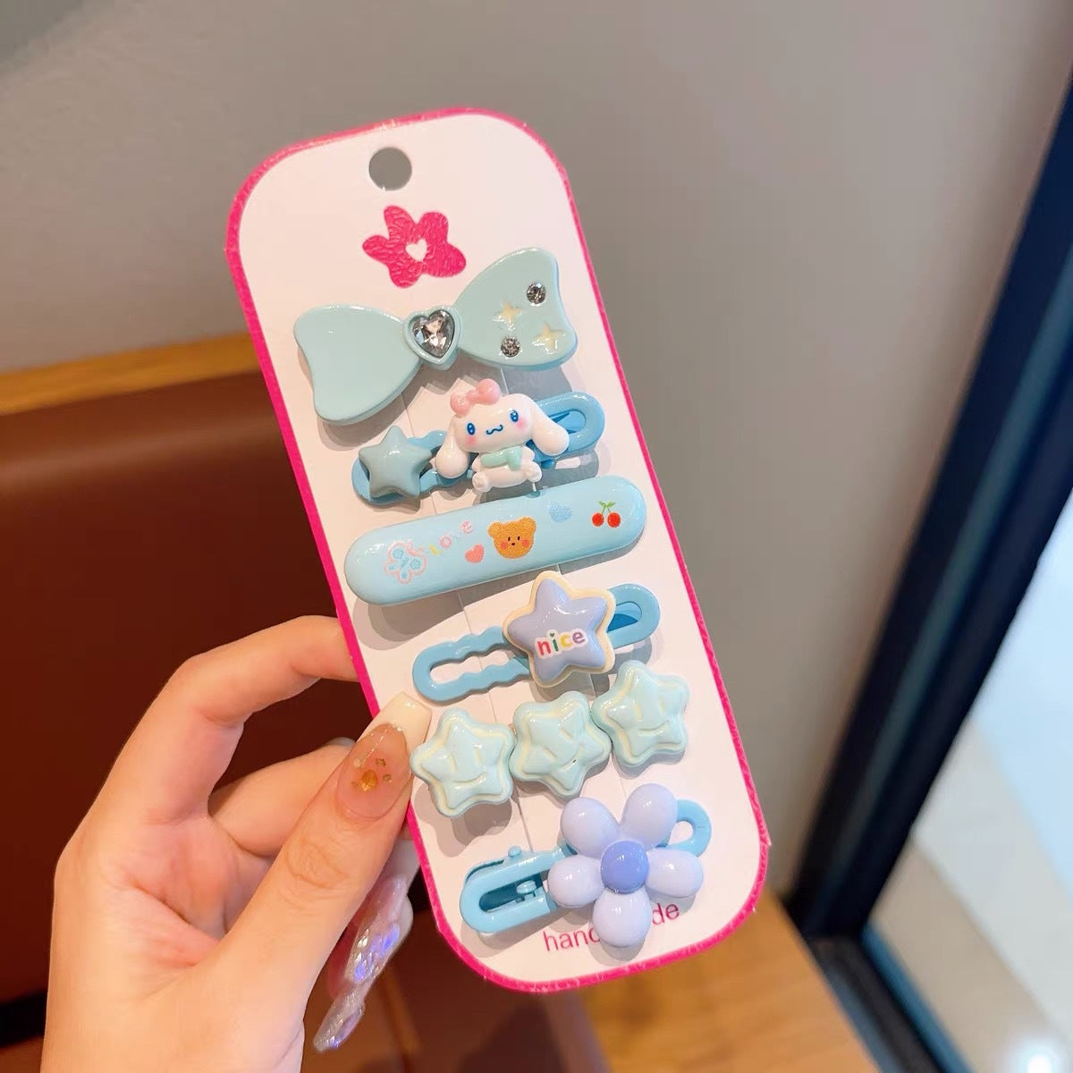 Sanrio hairpin set girls sweet broken hairpins cute hairpins girl cartoon strawberry bear side clips do not hurt hair jltc0050