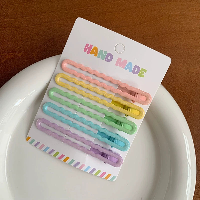 Summer candy-colored duckbill clip colorful dopamine girl hairpin makeup face wash side clip metal oil drop duck clip jltc0064
