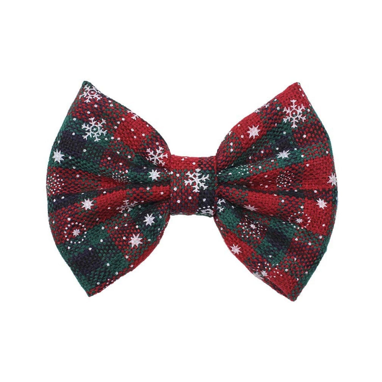 Just Lil Things Christmas Plaid Bow Hair Clip – Festive Red & Green Glitter Accessory jltc0100