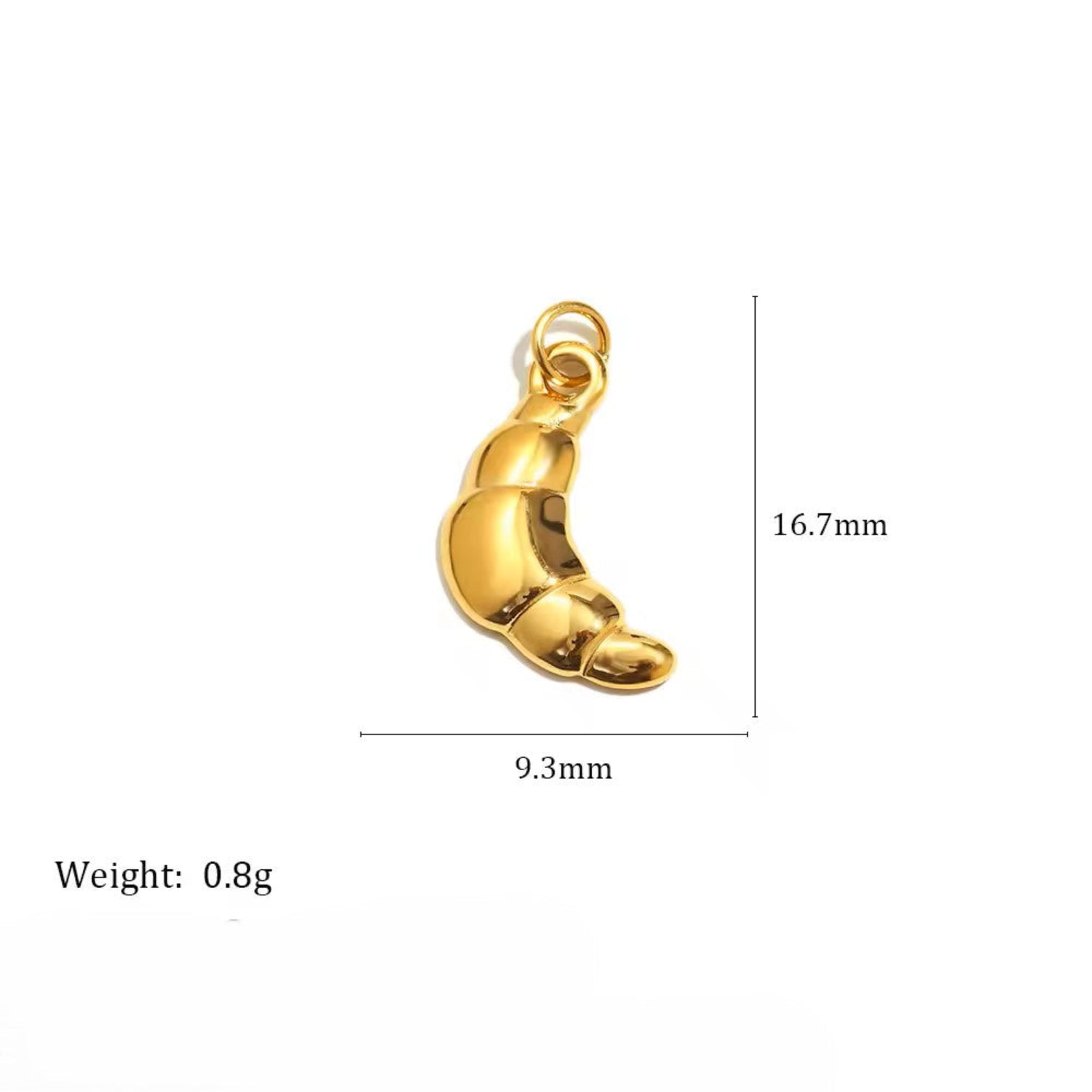 Gold Croissant Pastry Charm JLTCH0056
