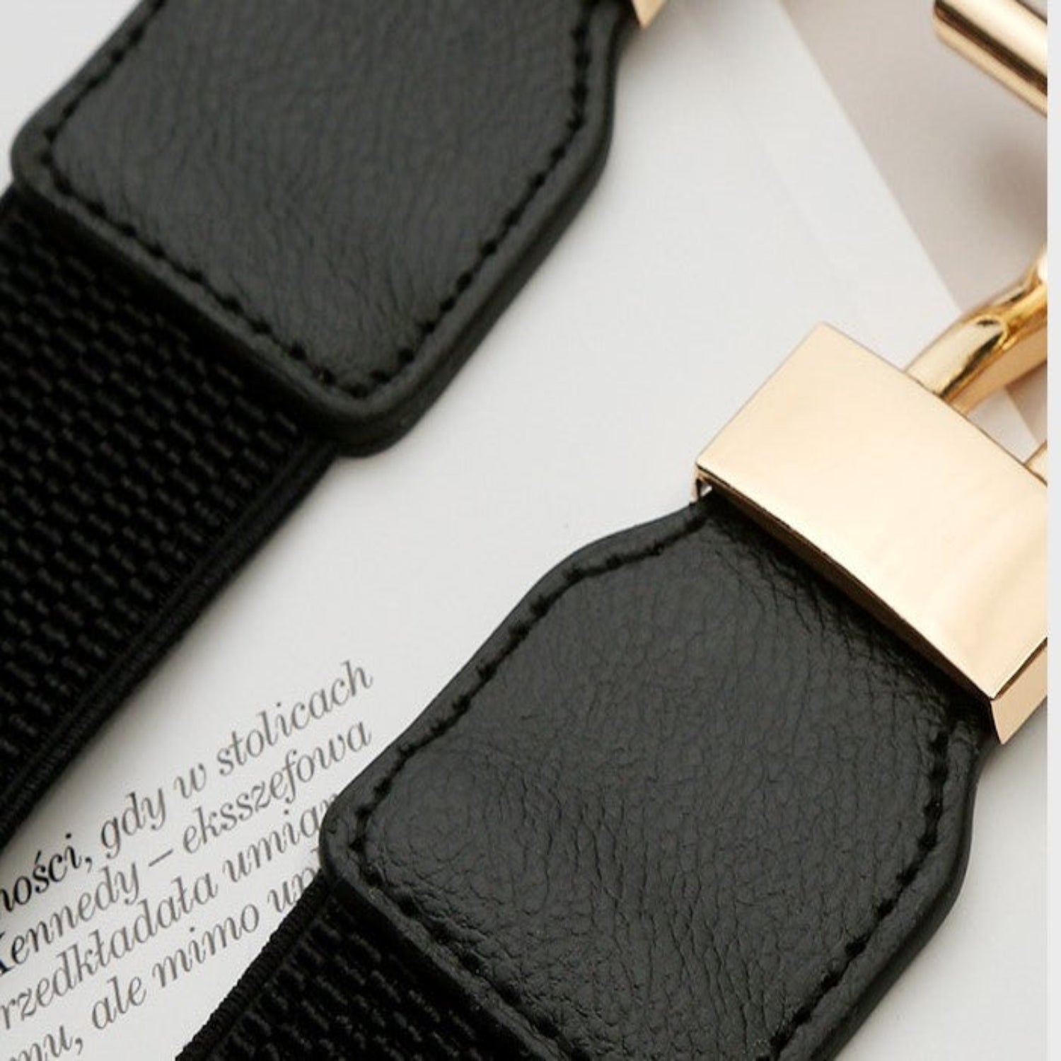 Coat-wide-matching-elastic-black-outer-belt-girdle-jlthb0063