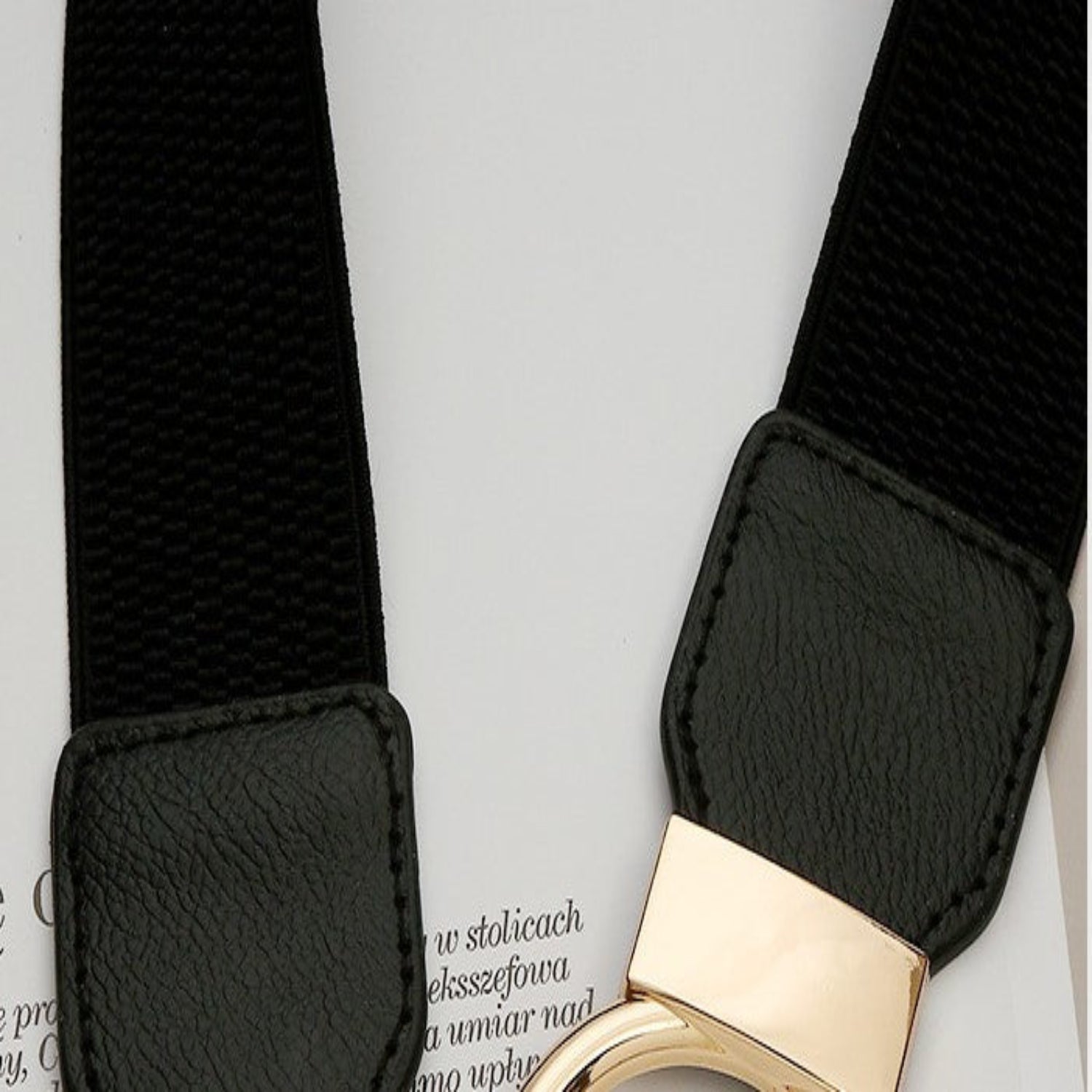 Coat-wide-matching-elastic-black-outer-belt-girdle-jlthb0063