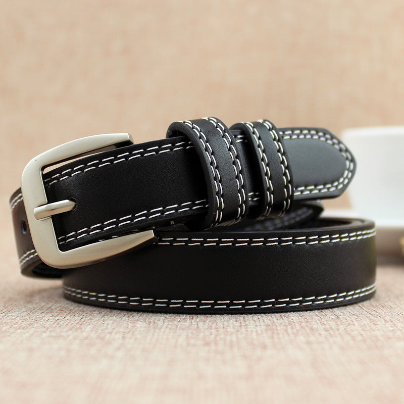 Retro Fashion Pin Buckle Decorative Thin Belt Women