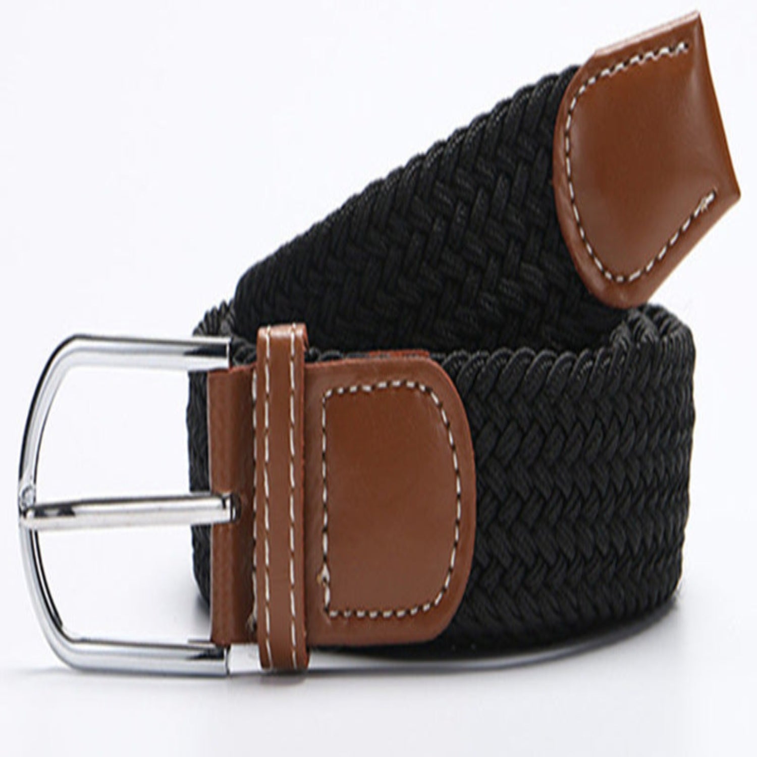 Elastic woven belt Internet popular casual pin buckle women's canvas belt