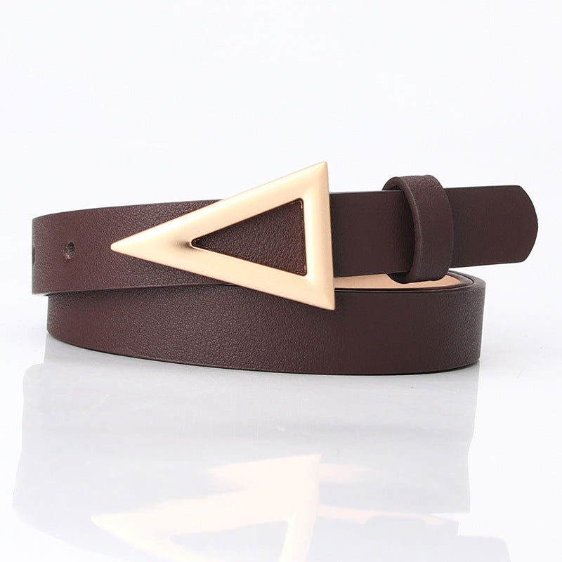Alloy triangle snap buckle fashion versatile dress belt