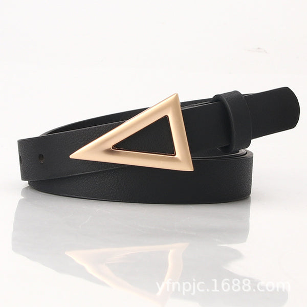 Alloy triangle snap buckle fashion versatile dress belt