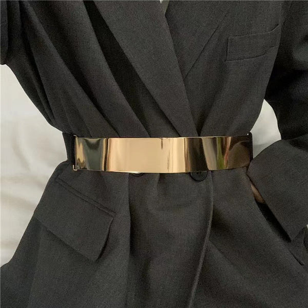 Metal sequin belt