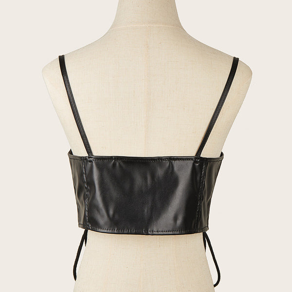 Waistband European and American street dark girl wrapped chest corset with slim waist strap-style waistband