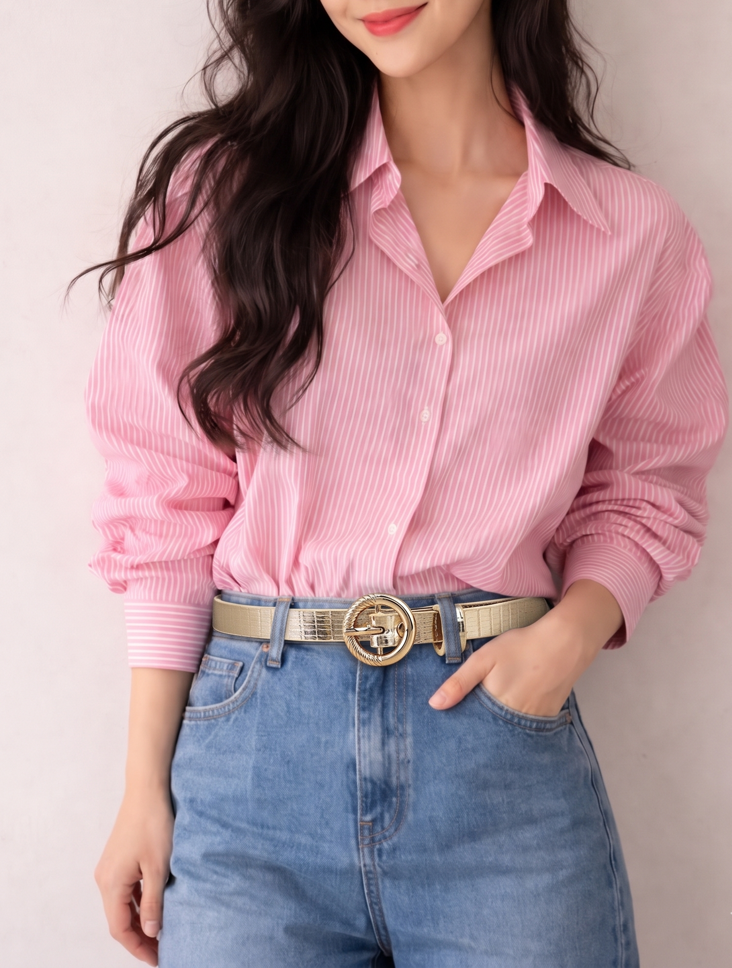 Rectangle Buckle Lizard Texture Belt JLTHB0291