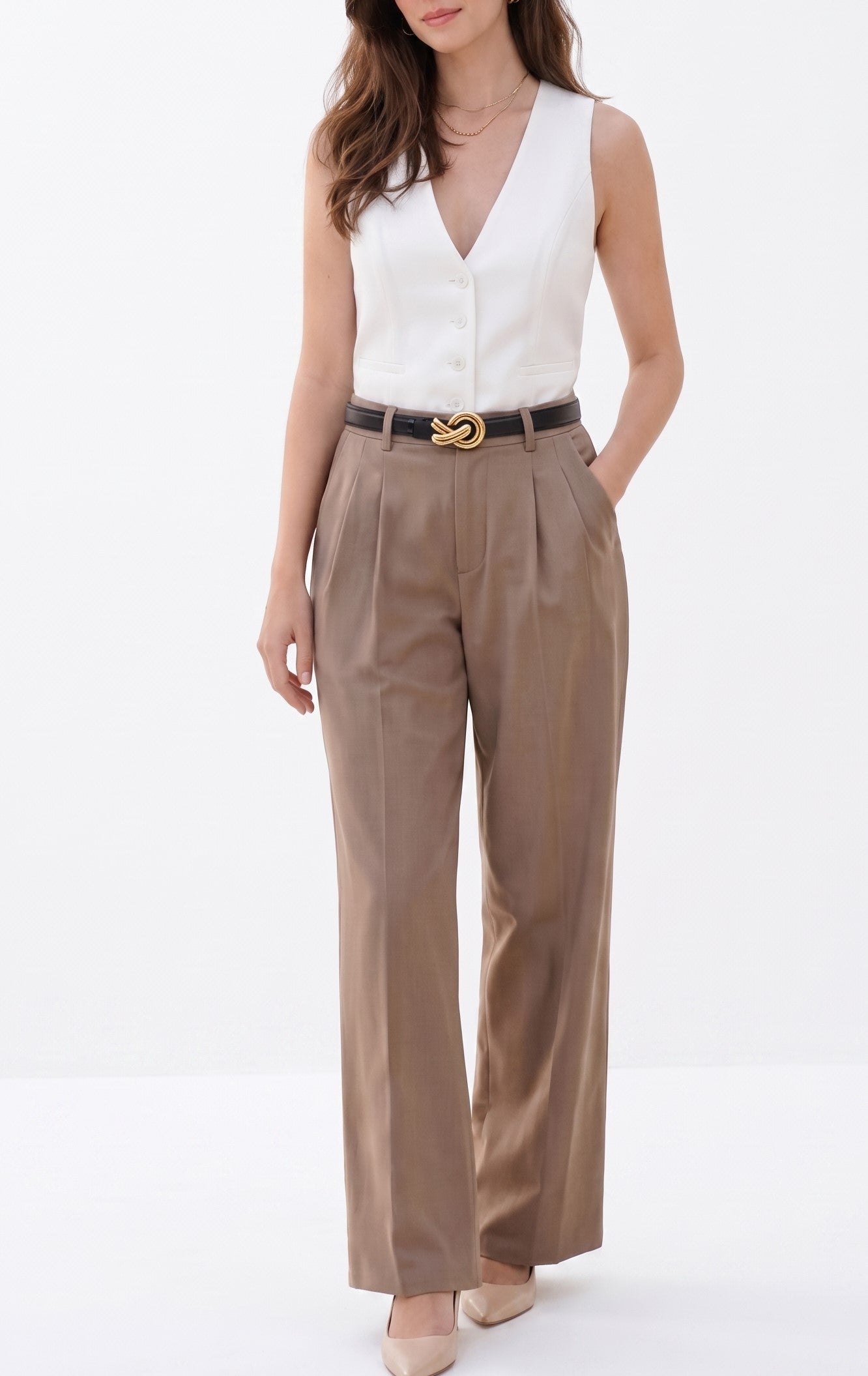 Minimalist Gold Knot Skinny Belt JLTHB0371