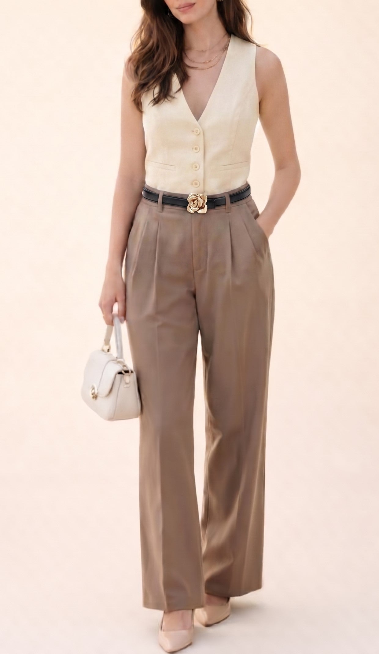 Elegant Gold Rose Skinny Black Belt JLTHB0373