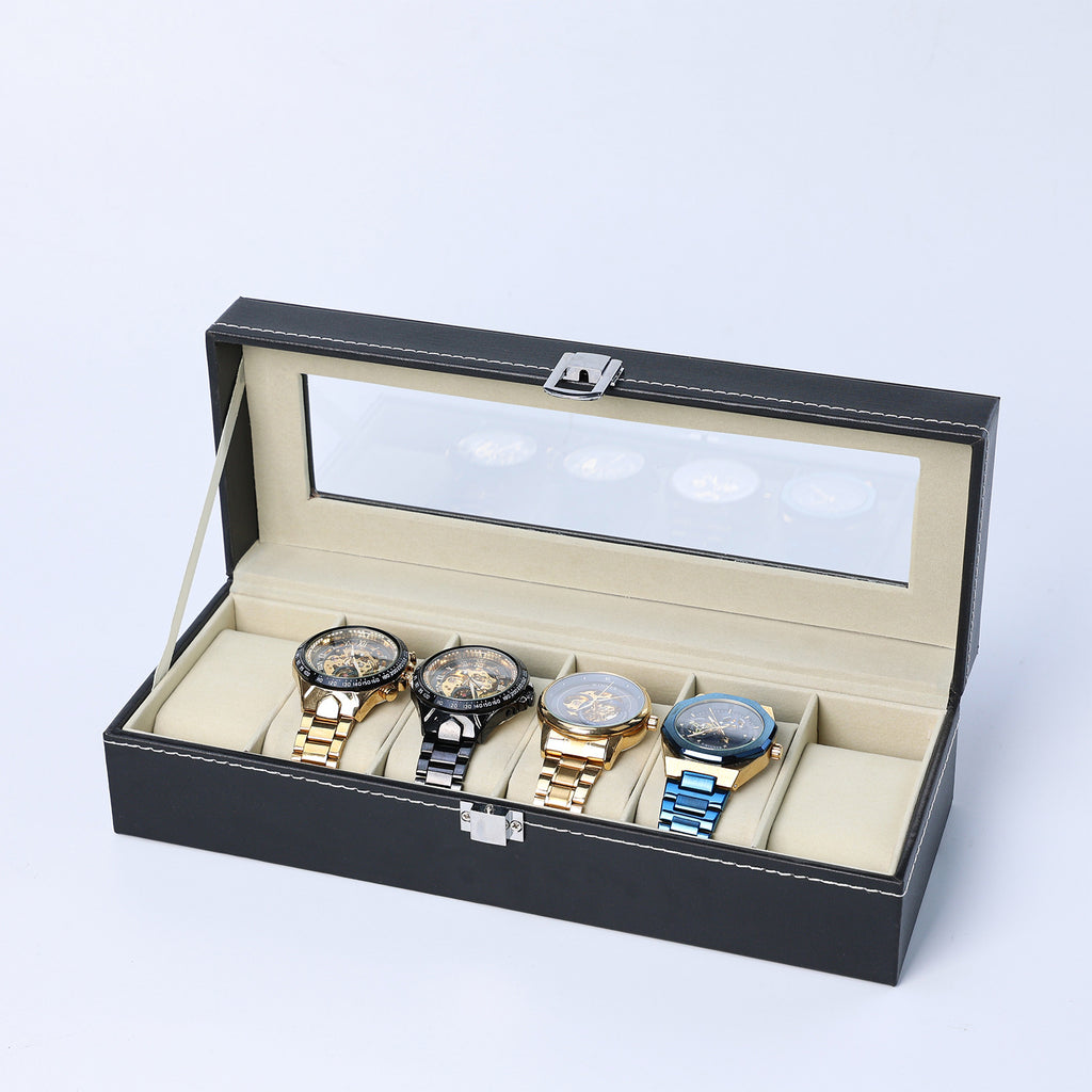 PU leather watch display tray ready-made watch storage box
